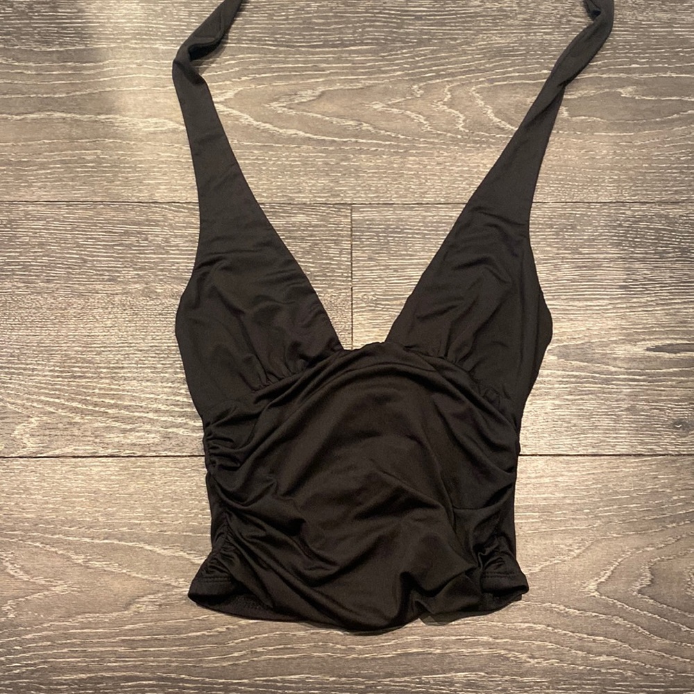 Black halter top